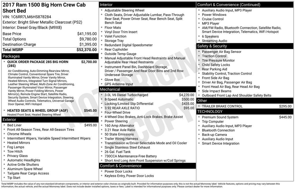 Used 2017 RAM 1500 Big Horn image 1