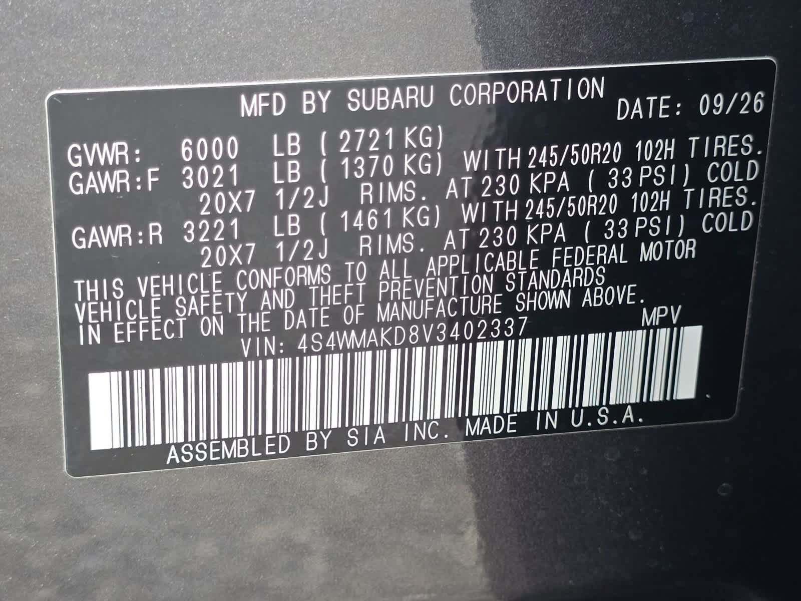 New 2027 Subaru Ascent Touring AWD/4WD image 32