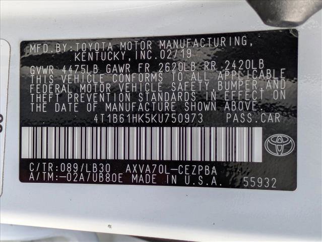 Used 2019 Toyota Camry XSE w/ Protection Package (Q2) image 25