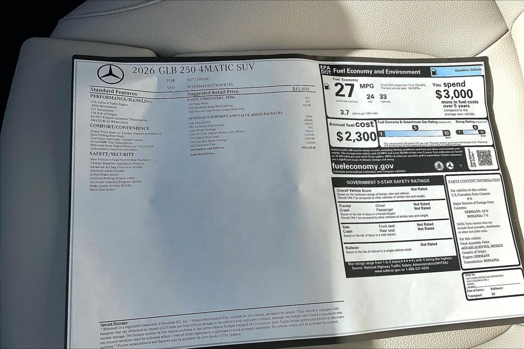 New 2026 Mercedes-Benz GLB 250 4MATIC image 13