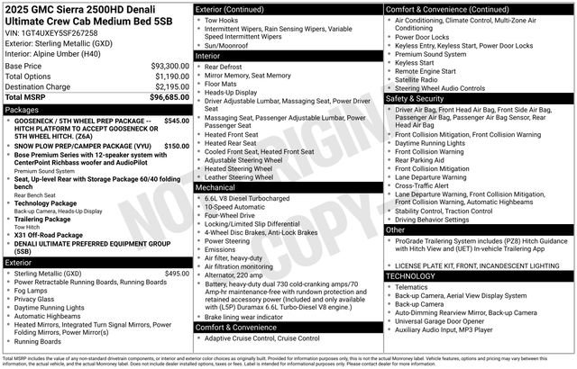 Used 2025 GMC Sierra 2500 Denali Ultimate image 20