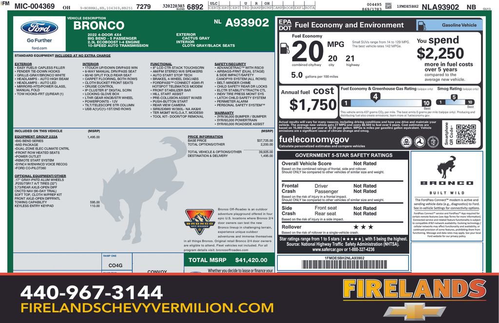 Used 2022 Ford Bronco Big Bend image 2