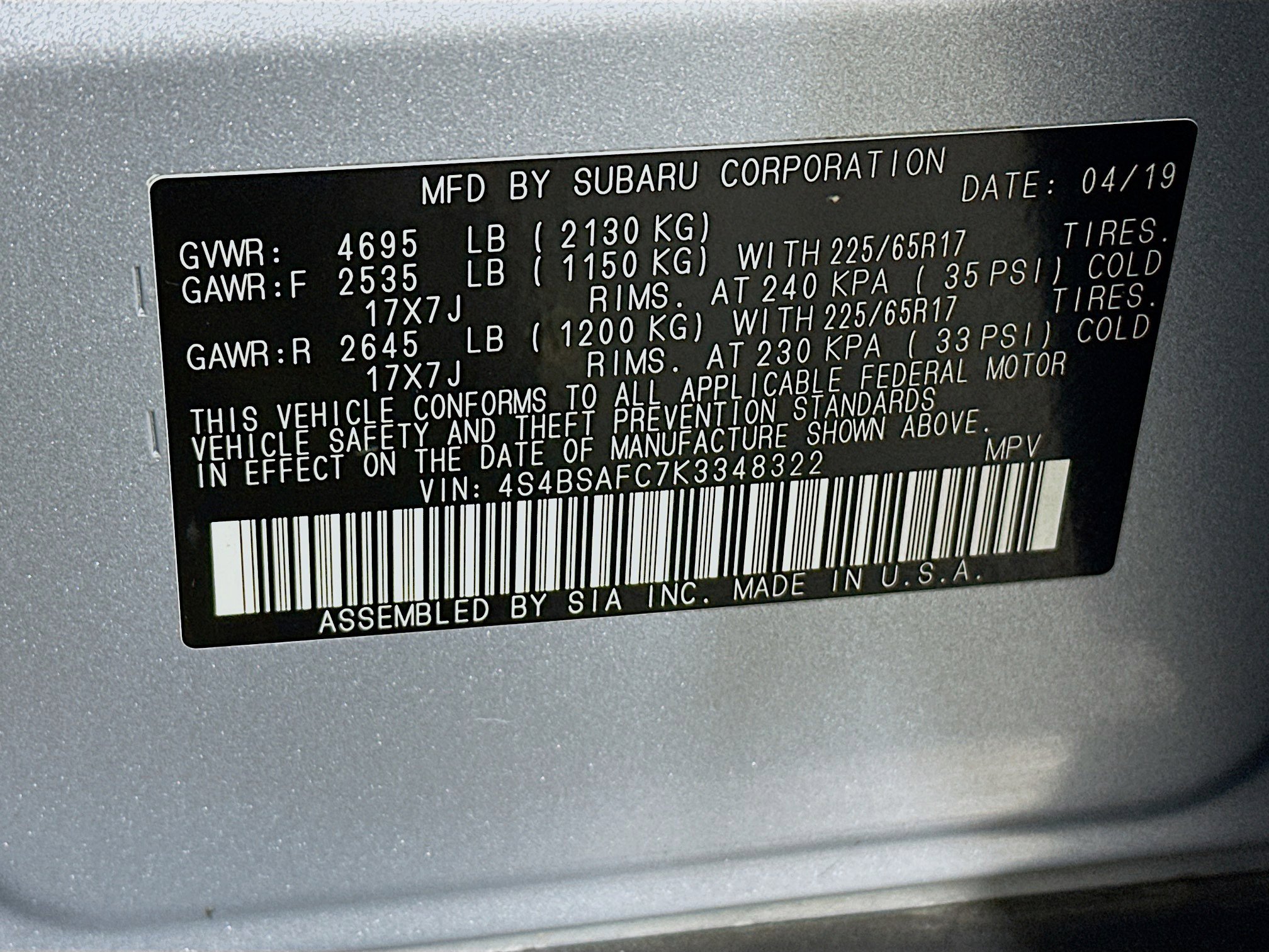 Used 2019 Subaru Outback 2.5i Premium image 12