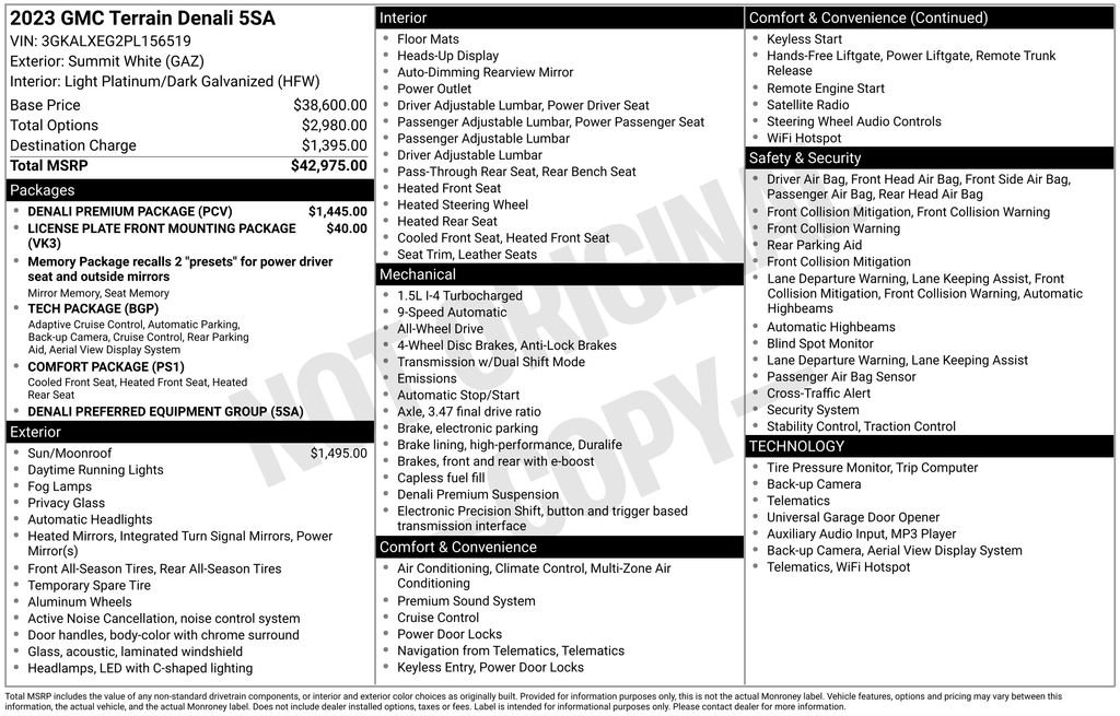 Used 2023 GMC Terrain Denali w/ Denali Premium Package image 31