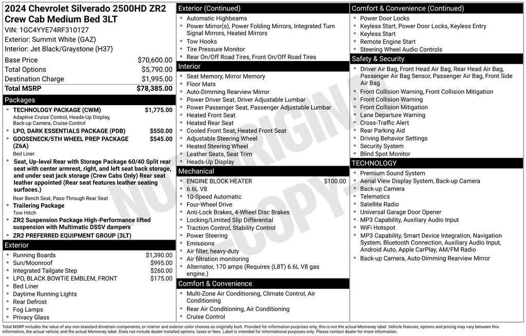Certified 2024 Chevrolet Silverado 2500 ZR2 w/ Technology Package AWD/4WD image 30