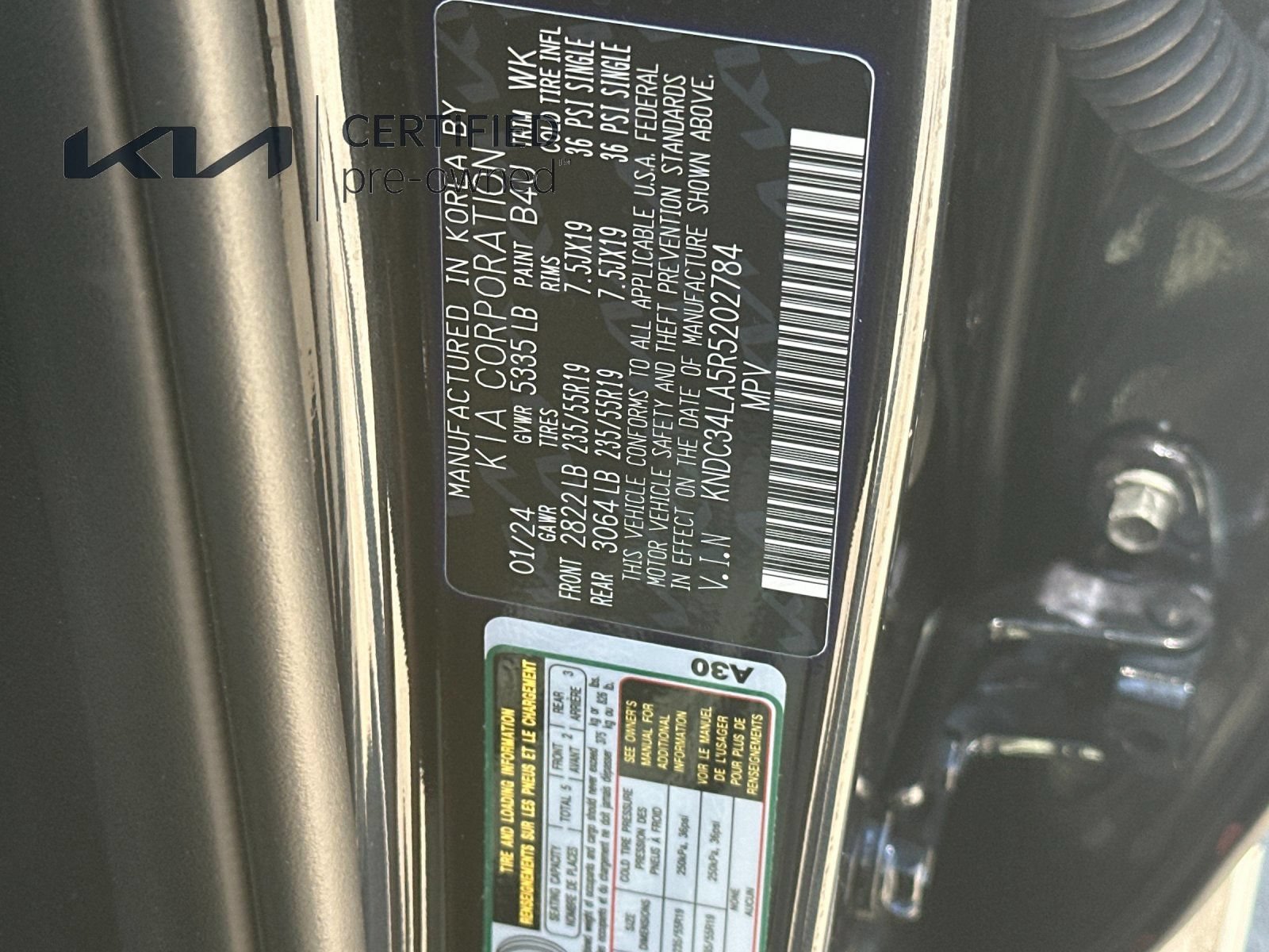 Certified 2024 Kia EV6 Wind RWD image 29