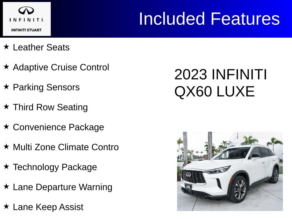 Certified 2023 INFINITI QX60 Luxe w/ Performance Audio Package AWD/4WD image 4