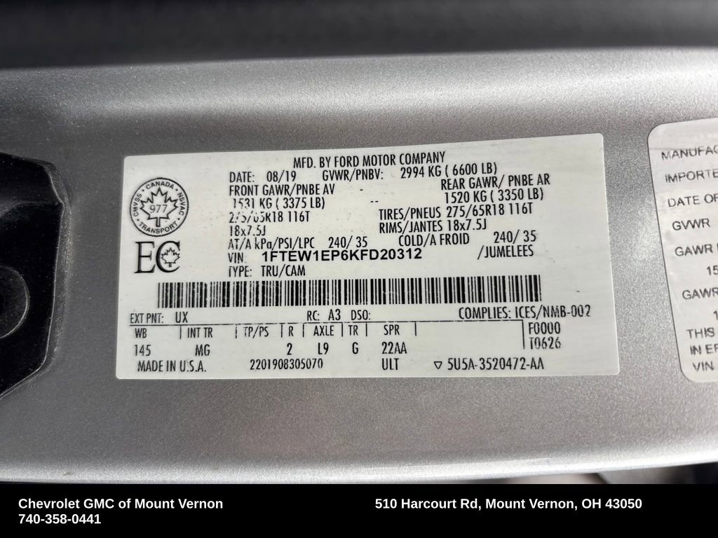 Used 2019 Ford F150 XLT w/ XTR Package image 27