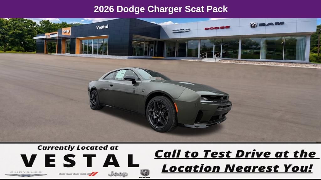 New 2026 Dodge Charger Scat Pack w/ Blacktop Package AWD/4WD 360° Tour