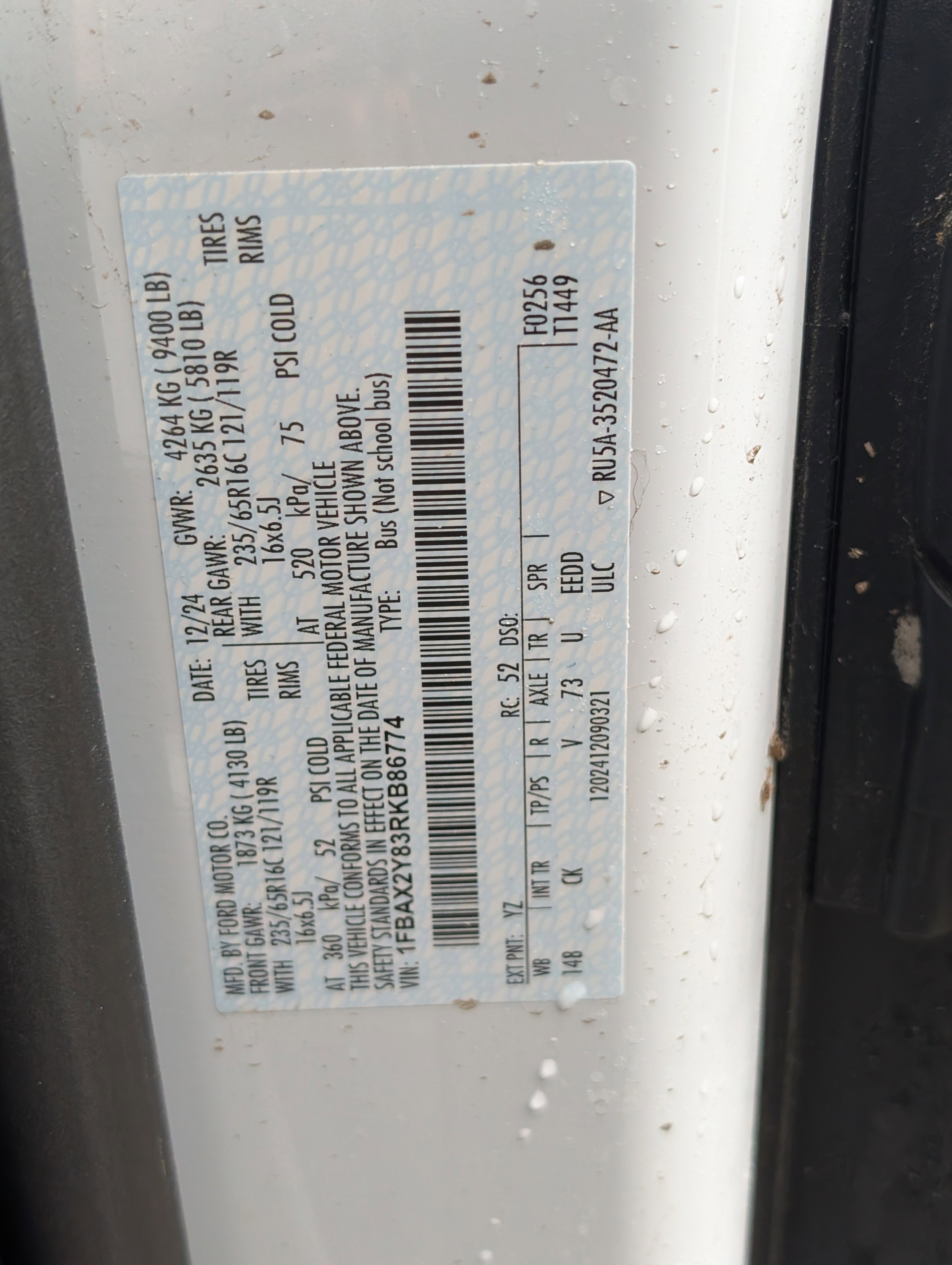 New 2024 Ford Transit 350 XL RWD image 27