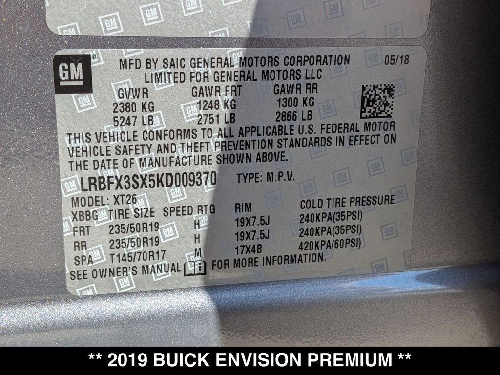 Used 2019 Buick Envision Premium AWD/4WD image 28