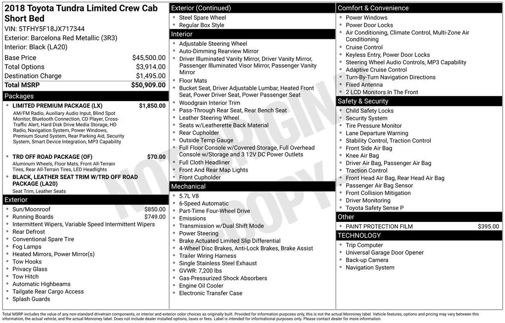 Used 2018 Toyota Tundra Limited w/ Limited Premium Package image 6