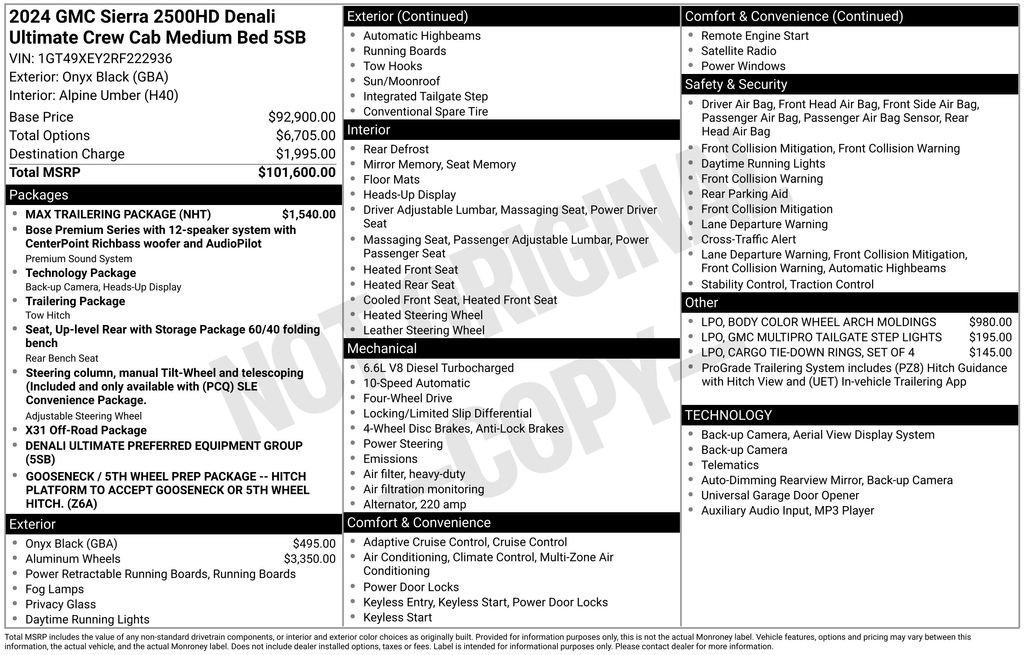 Used 2024 GMC Sierra 2500 Denali Ultimate w/ Max Trailering Package image 6