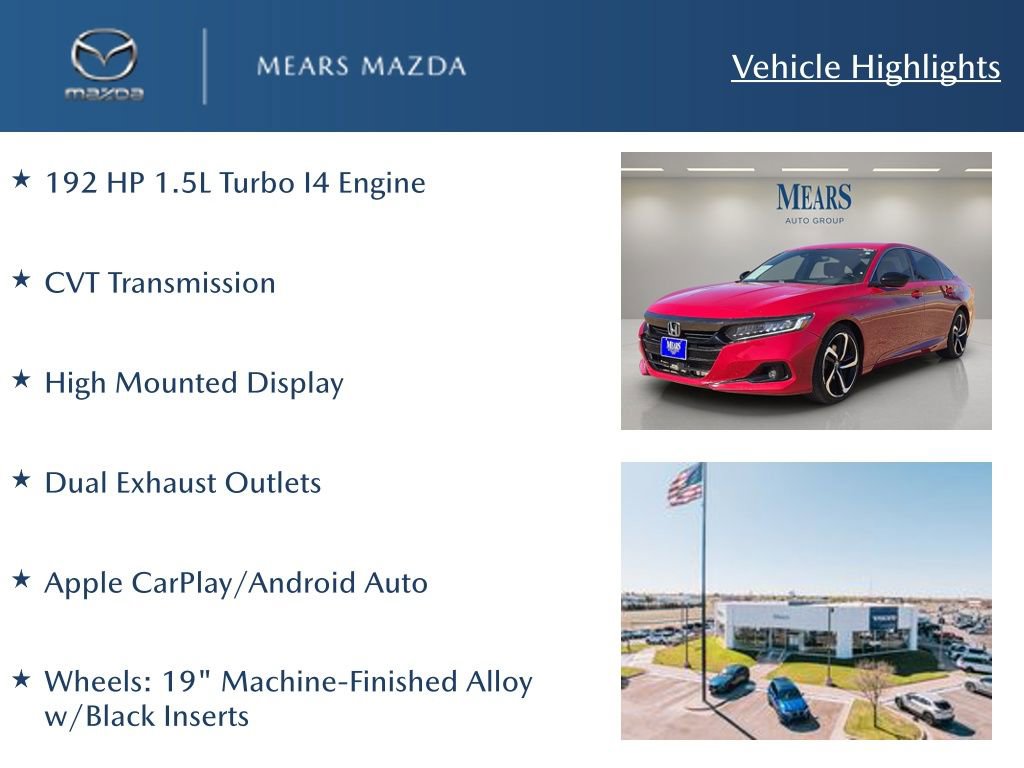 Used 2021 Honda Accord Sport image 2