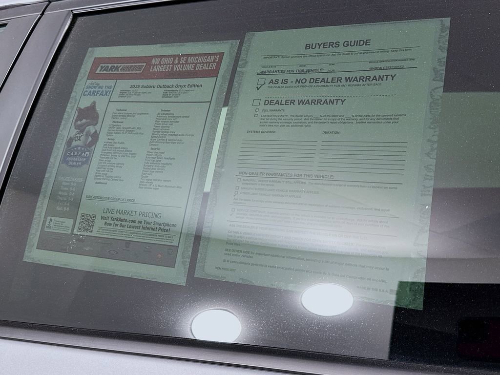 Certified 2025 Subaru Outback Onyx Edition image 13