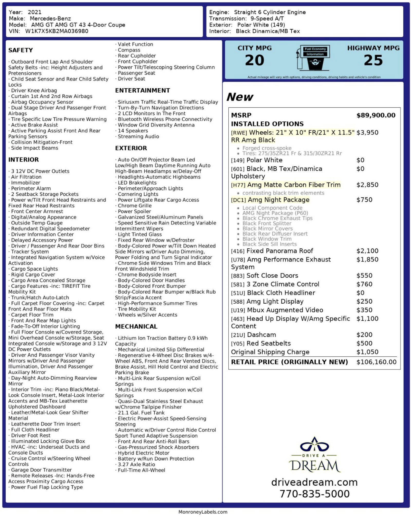 Used 2021 Mercedes-Benz AMG GT 43 image 67