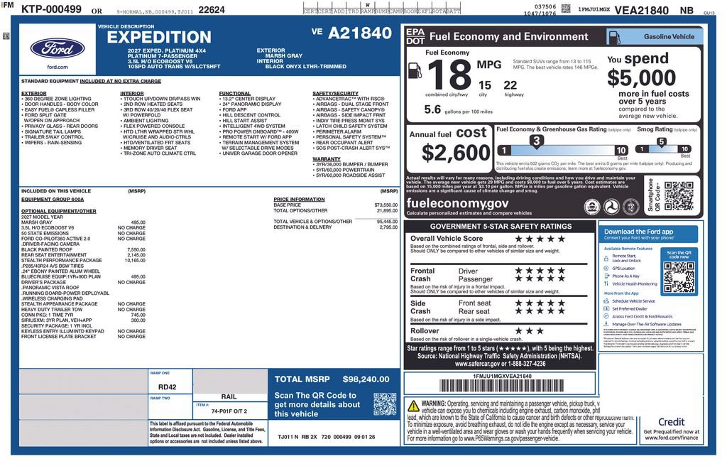 New 2027 Ford Expedition Platinum AWD/4WD image 30