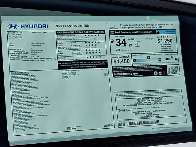 New 2026 Hyundai Elantra Limited FWD image 21