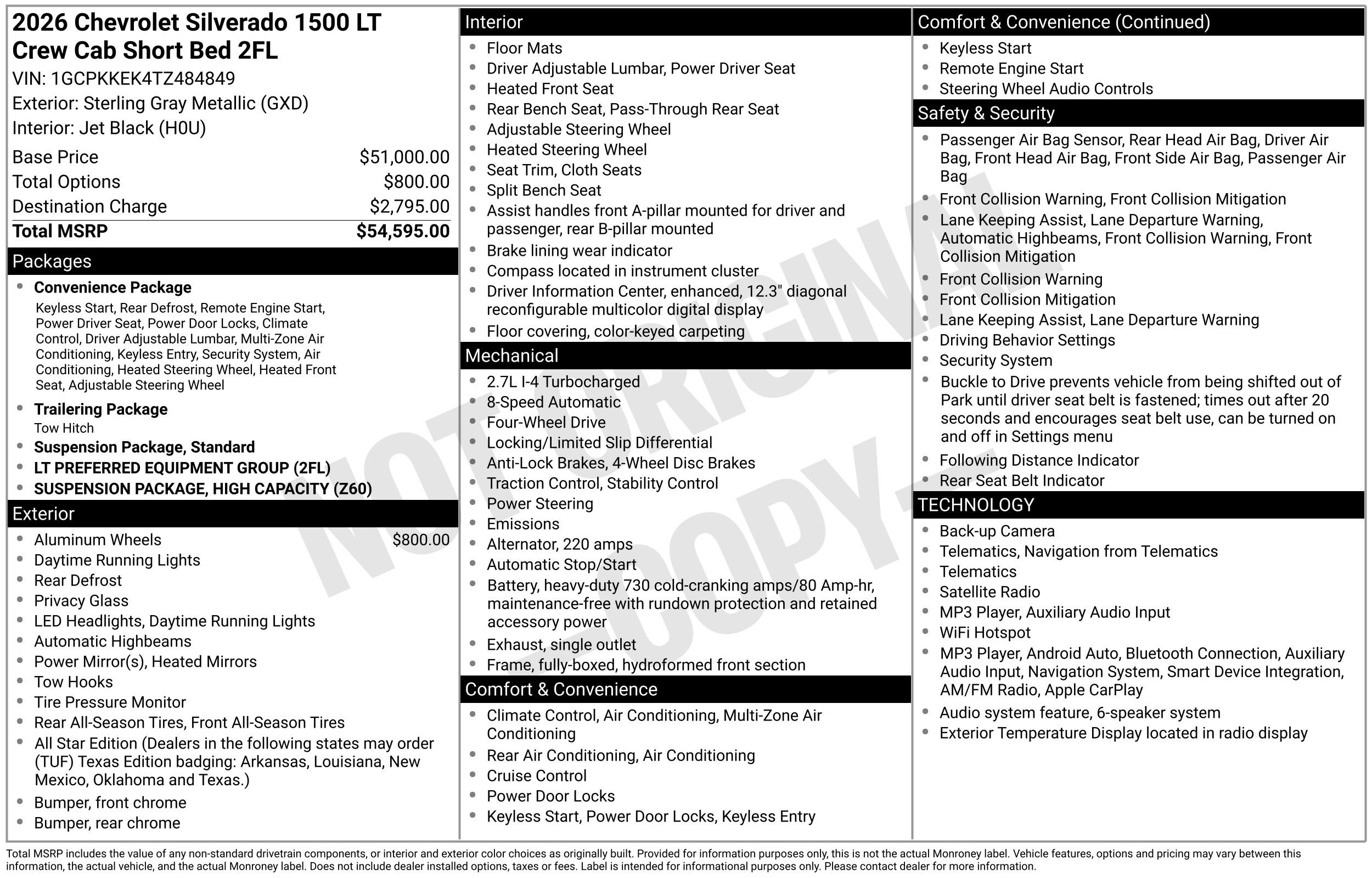 New 2026 Chevrolet Silverado 1500 LT AWD/4WD image 3