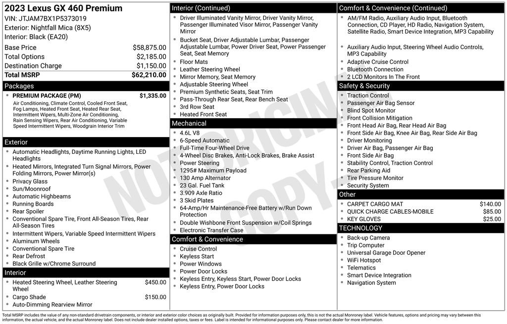 Used 2023 Lexus GX 460 Premium w/ Premium Package AWD/4WD image 36