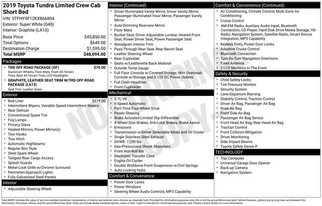 Used 2019 Toyota Tundra Limited w/ TRD Off Road Package image 11