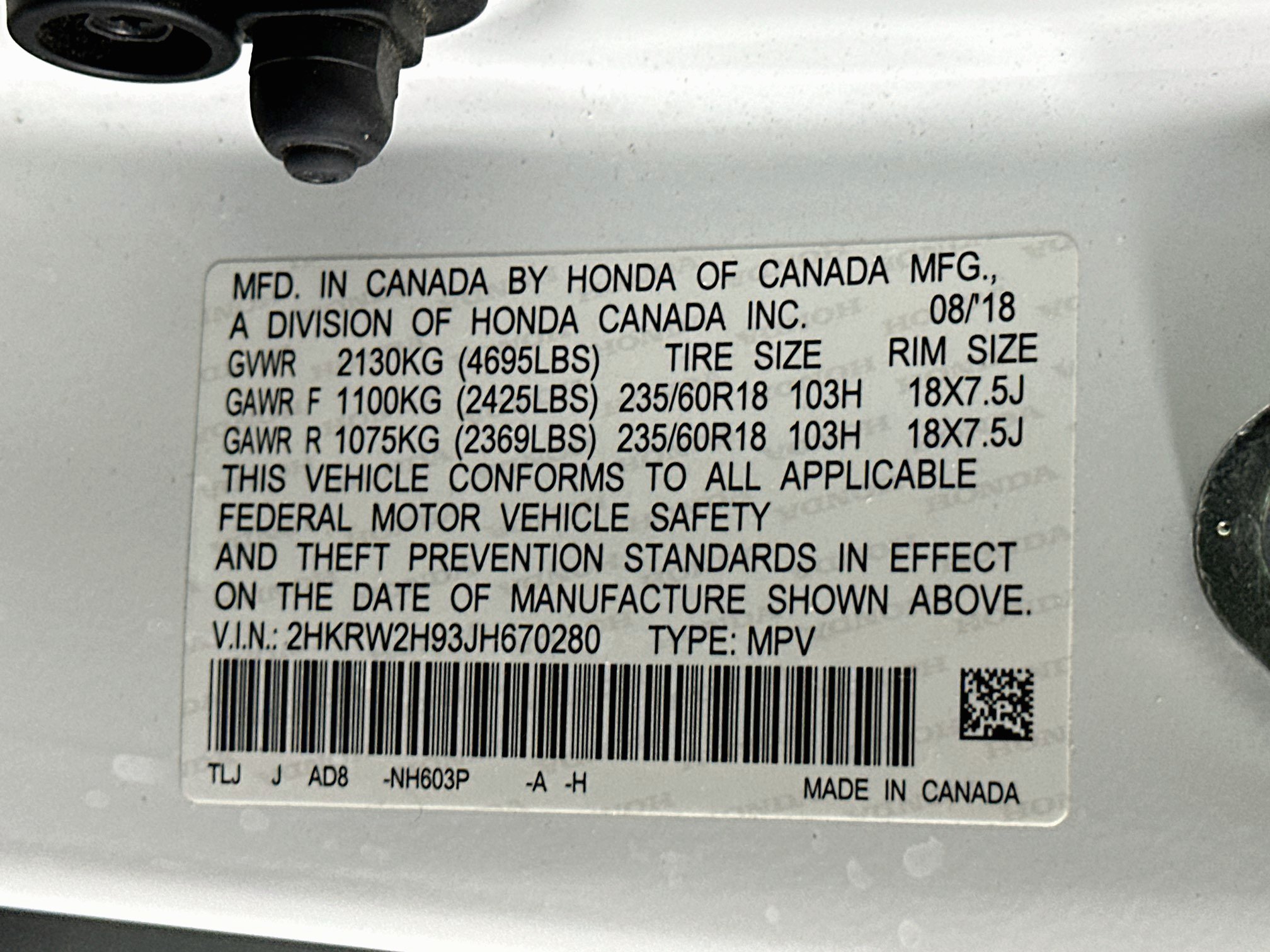 Used 2018 Honda CR-V Touring image 12