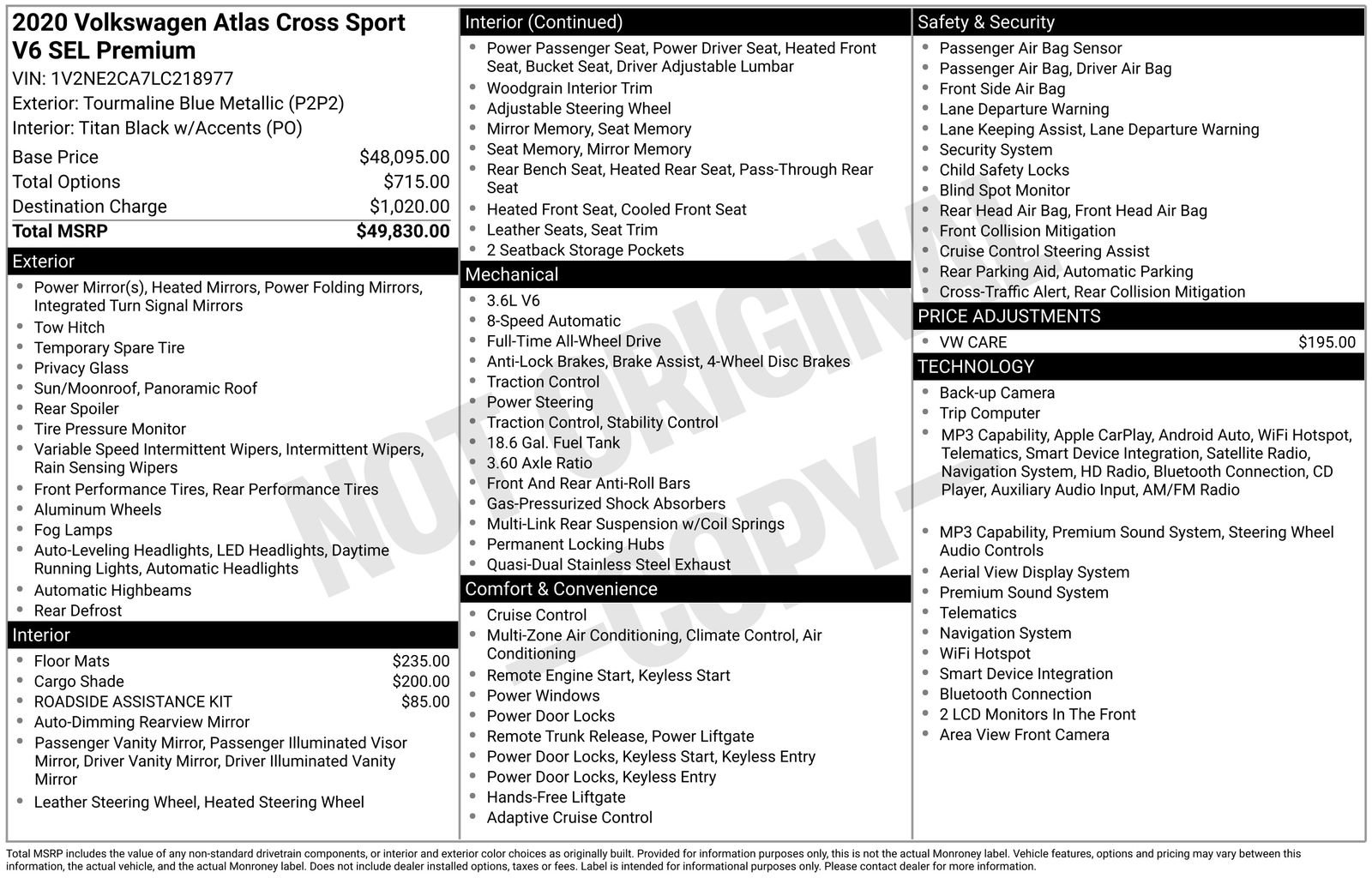 Used 2020 Volkswagen Atlas Cross Sport SEL Premium image 56