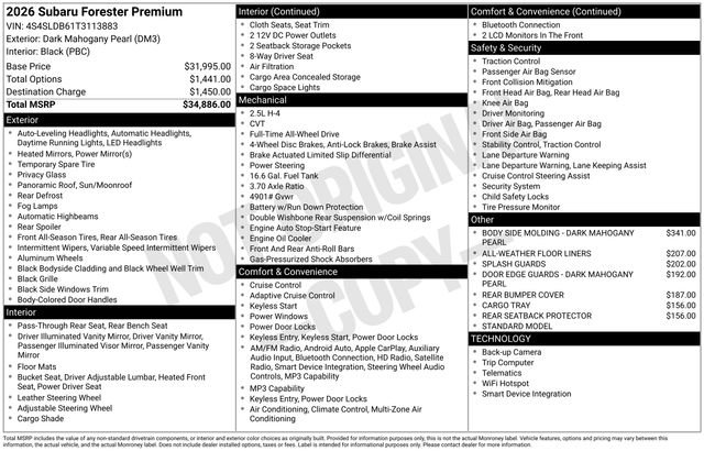 New 2026 Subaru Forester Premium AWD/4WD image 5