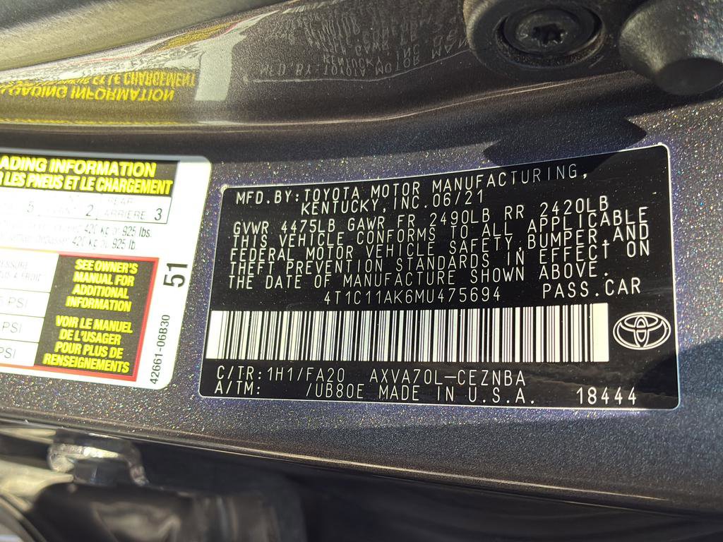 Used 2021 Toyota Camry LE FWD image 40