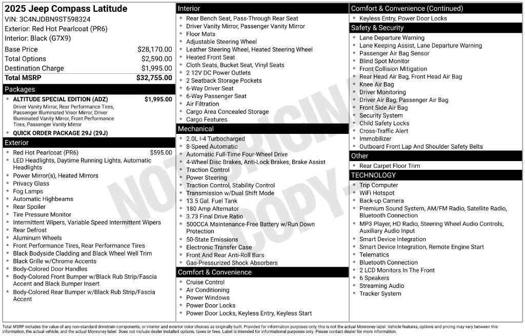 Certified 2025 Jeep Compass Latitude w/ Altitude Special Edition AWD/4WD image 40