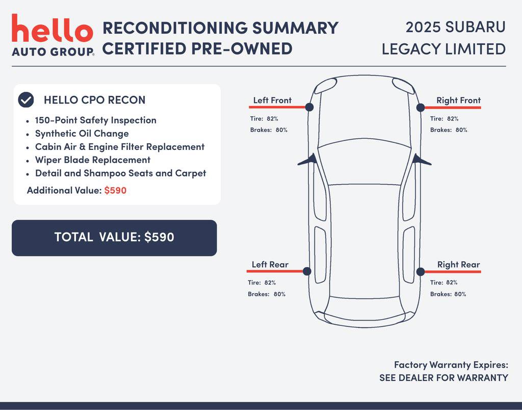 Certified 2025 Subaru Legacy Limited image 3