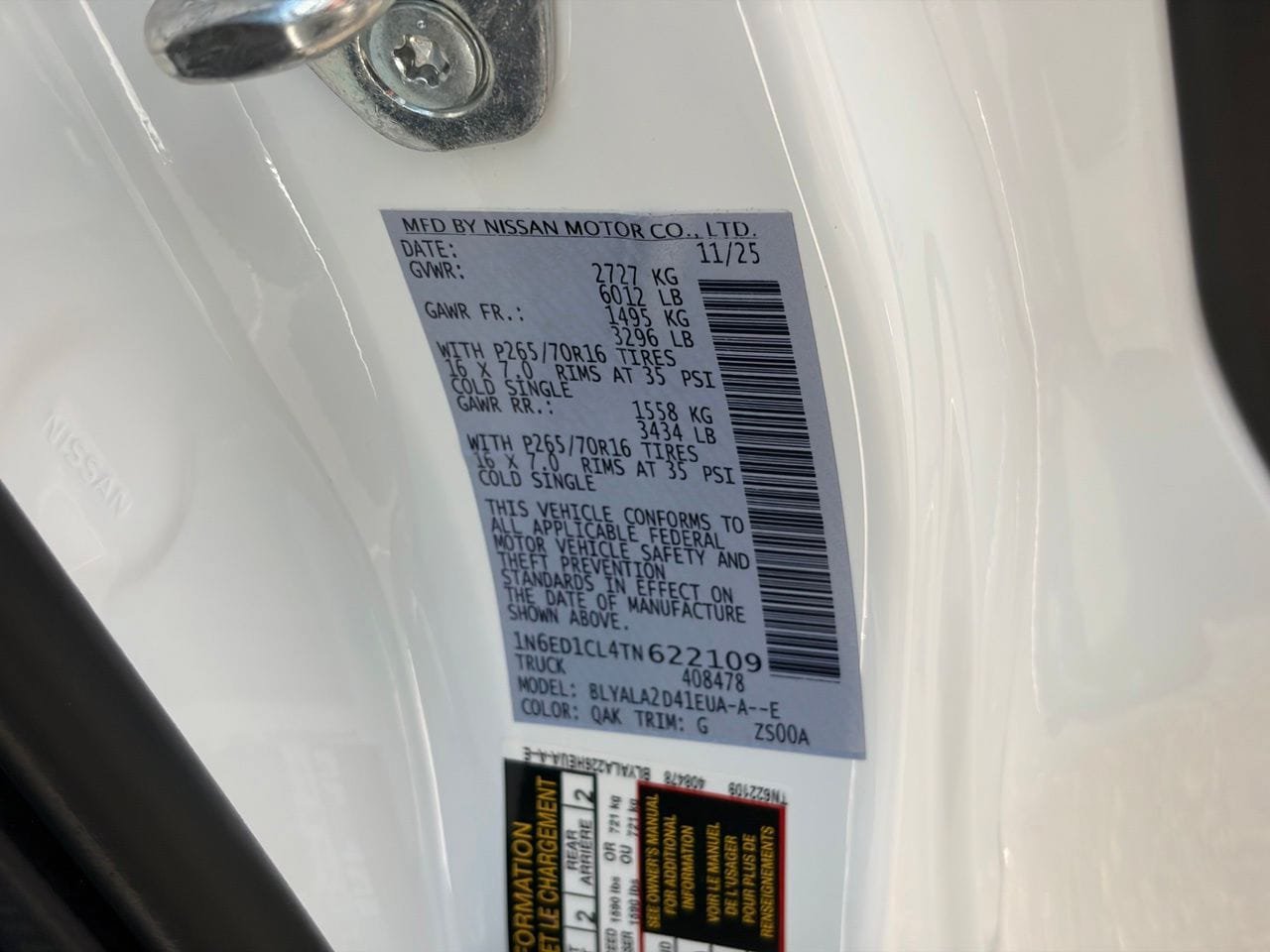 Certified 2026 Nissan Frontier S RWD image 29