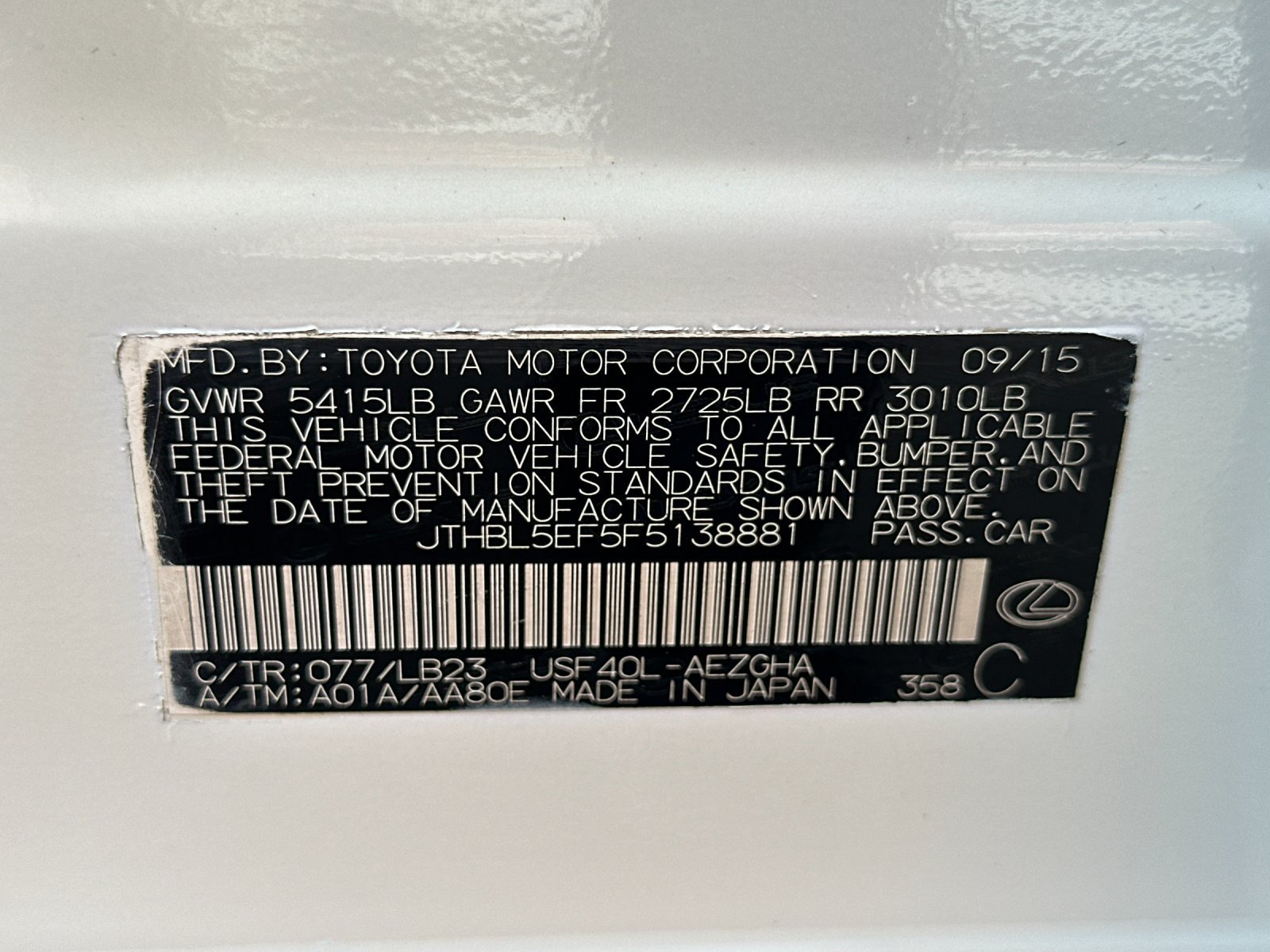 Used 2015 Lexus LS 460 w/ Comfort Package RWD image 37