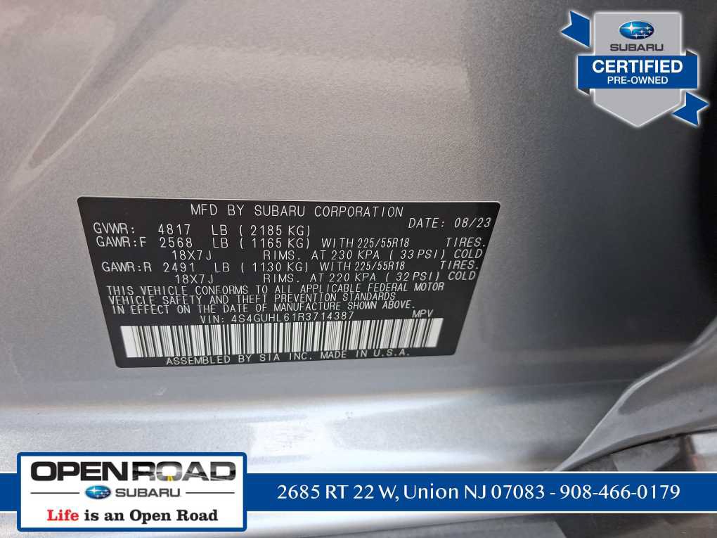 Certified 2024 Subaru Crosstrek 2.5i Limited AWD/4WD image 38