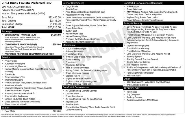 Certified 2024 Buick Envista Preferred w/ Convenience I Package image 36