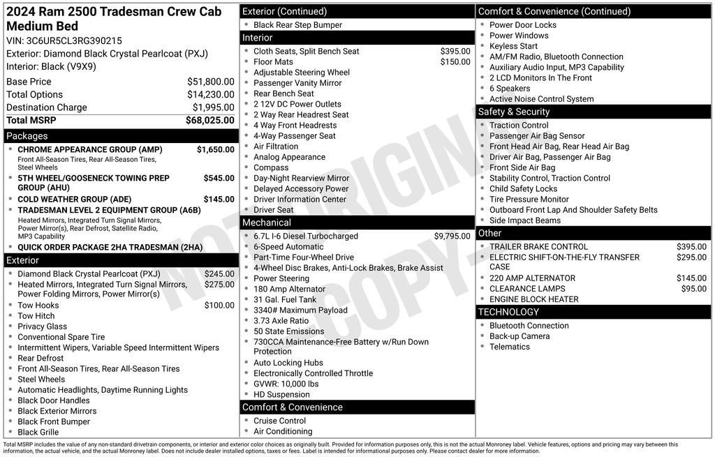 Used 2024 RAM 2500 Tradesman w/ Chrome Appearance Group image 41