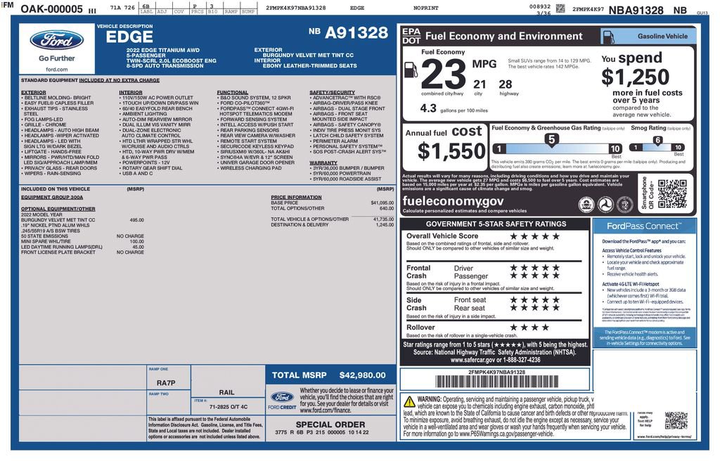 Used 2022 Ford Edge Titanium AWD/4WD image 26