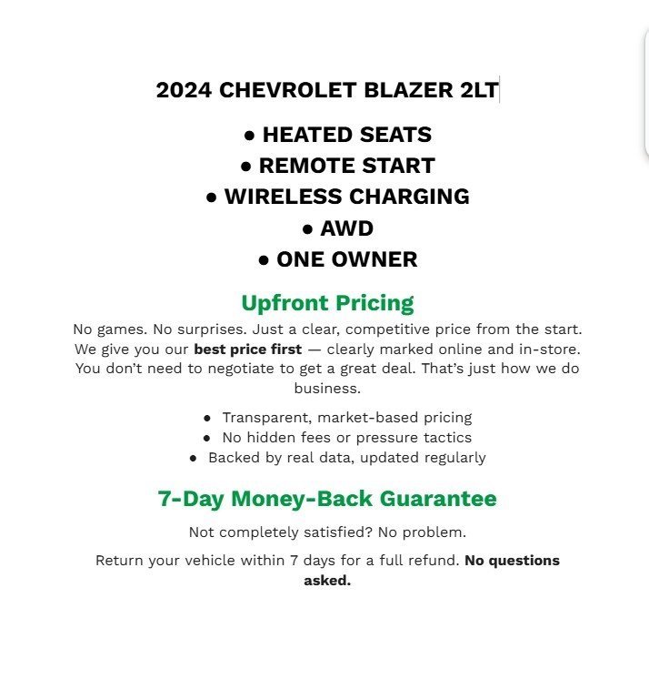 Used 2024 Chevrolet Blazer LT w/ Convenience Package image 2