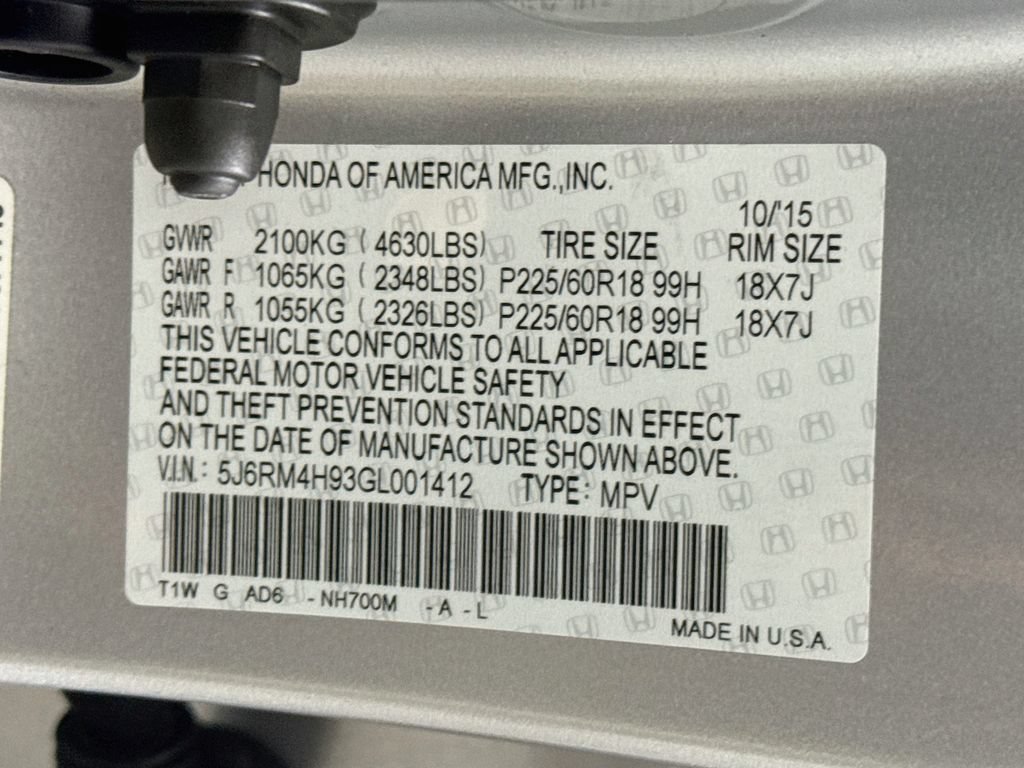 Used 2016 Honda CR-V Touring image 36