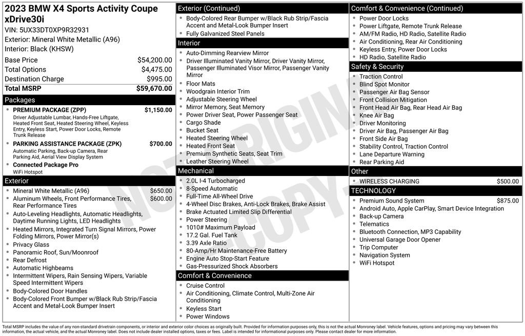 Used 2023 BMW X4 xDrive30i w/ Premium Package AWD/4WD image 17