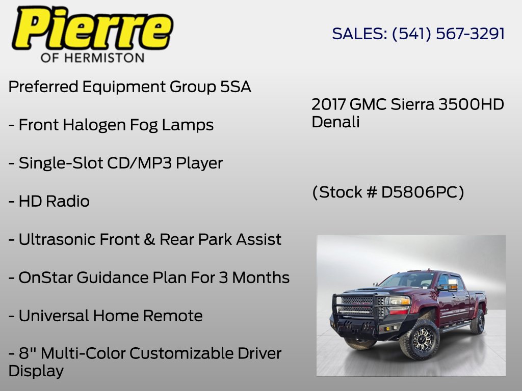 Used 2017 GMC Sierra 3500 Denali w/ Duramax Plus Package AWD/4WD image 24