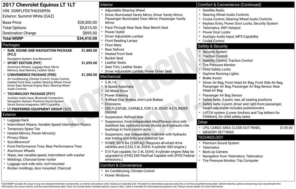 Used 2017 Chevrolet Equinox LT AWD/4WD image 13