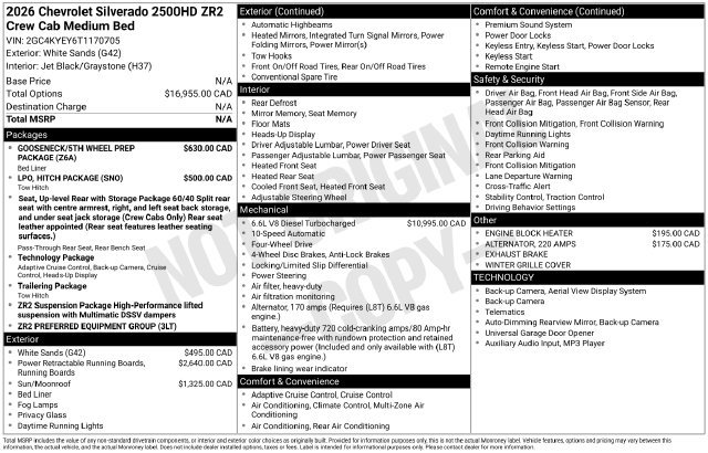 New 2026 Chevrolet Silverado 2500 ZR2 AWD/4WD image 4