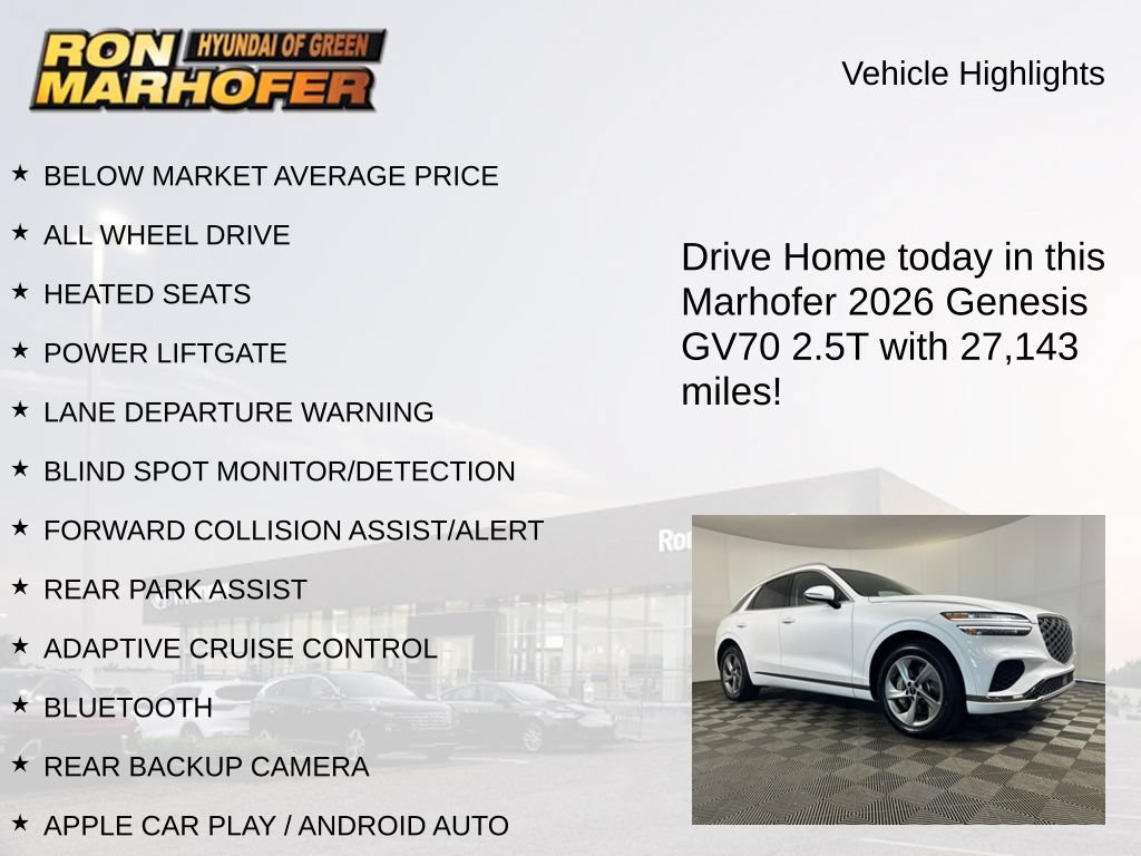 Used 2026 Genesis GV70 2.5T AWD/4WD image 14