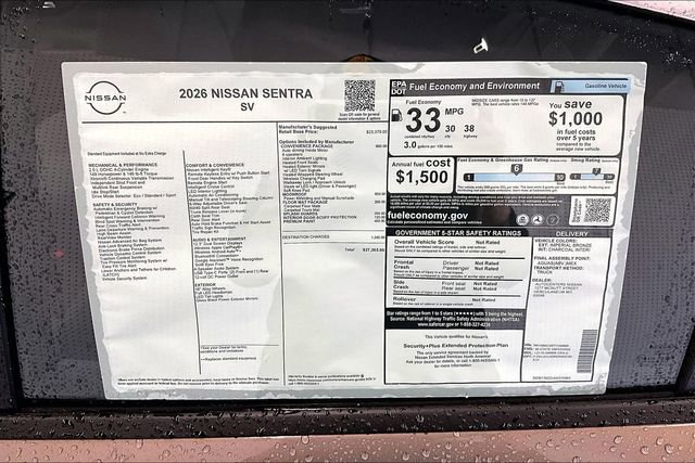 New 2026 Nissan Sentra SV image 36