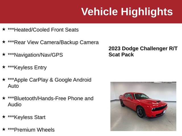 Used 2023 Dodge Challenger R/T Scat Pack w/ Plus Package RWD image 10
