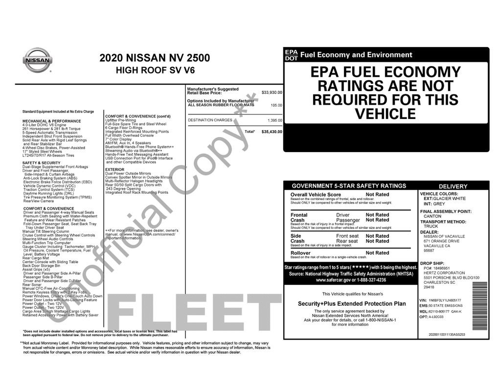 Used 2020 Nissan NV 2500 SV RWD image 32