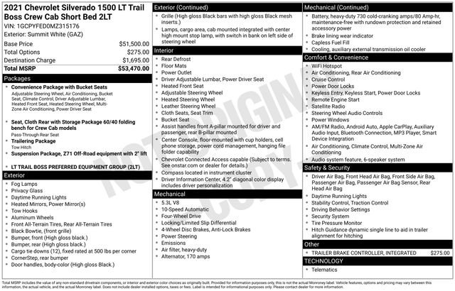 Used 2021 Chevrolet Silverado 1500 LT Trail Boss image 37