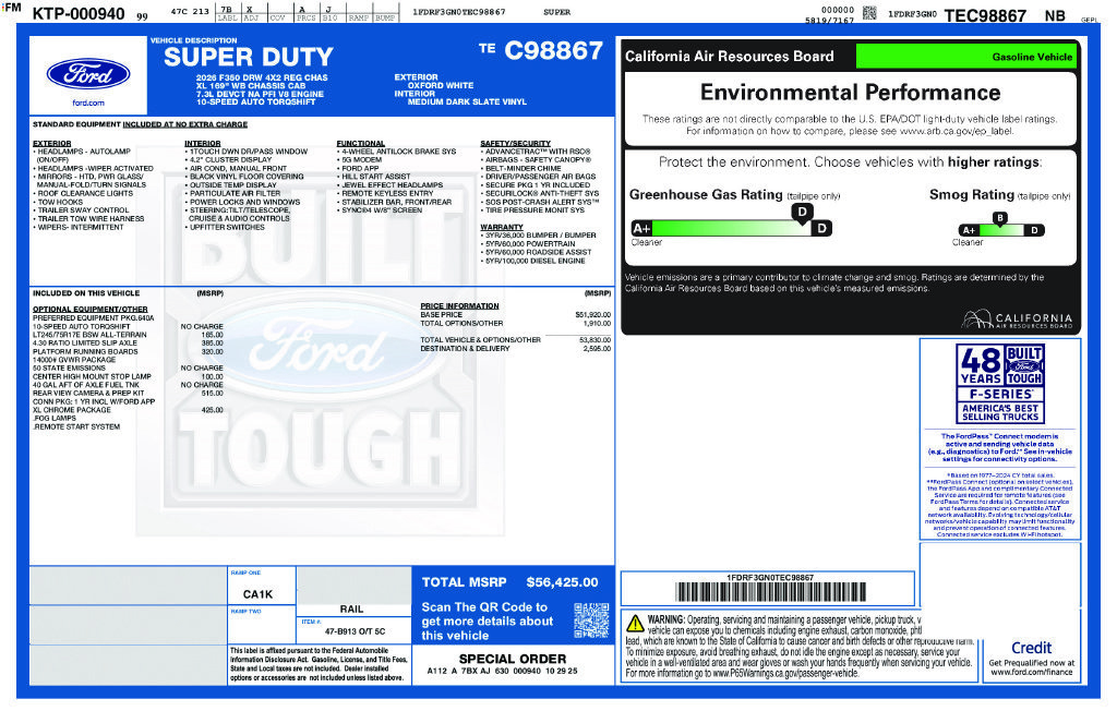 New 2026 Ford F350 XL w/ XL Chrome Package RWD image 5
