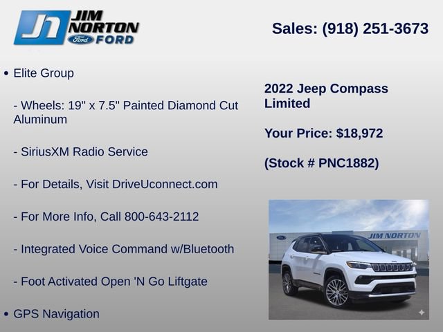 Used 2022 Jeep Compass Limited w/ Elite Group AWD/4WD image 33